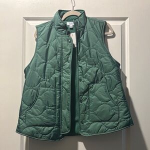 NWT Croft & Barrow Green Quilted Vest